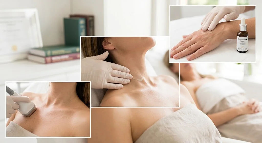 Tratamientos en el cuello, el escote y las manos