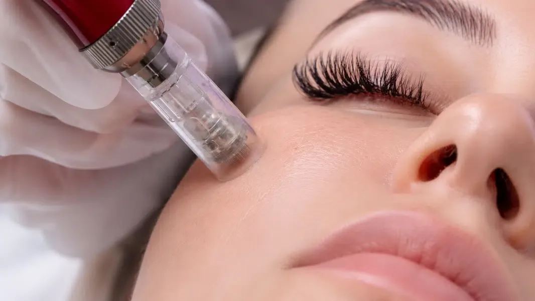 Microneedling en la mejilla